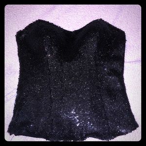 Strapless BeBe bustier top
